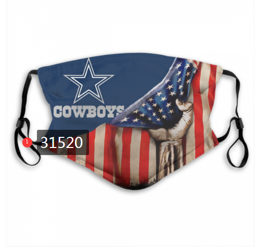 NFL 2020 Dallas Cowboys #66 Dust mask with filter